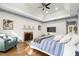 Main bedroom with hardwood floors and fireplace at 2680 Spalding Dr, Sandy Springs, GA 30350