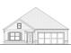 One-story home with a gable roof, brick accents, and a two-car garage at 212 Harvest Trl, Hiram, GA 30141