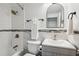Clean bathroom with subway tile and updated fixtures at 300 Peachtree Ne St # 6C, Atlanta, GA 30308