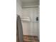 Neatly organized closet with shelving and hanging space at 300 Peachtree Ne St # 6C, Atlanta, GA 30308