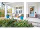 Charming front porch with rocking chairs, pumpkins and fall decor at 51 Riverbirch Way, Dallas, GA 30157