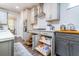 Modern kitchen featuring gray cabinets,pull-out drawers, and stainless steel appliances at 51 Riverbirch Way, Dallas, GA 30157