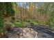 Scenic backyard retreat with mulched garden beds and winding stone pathway at 220 Spring Branch Dr, Canton, GA 30115