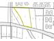 An outlined overhead lot view highlighting the boundary of the property at 4760 Oglesby Rd, Powder Springs, GA 30127