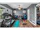 Workout area with hardwood floors and natural light at 2941 Lookout Ne Pl, Atlanta, GA 30305