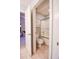 Well-appointed bathroom with a shower/tub combo and storage at 160 Edgewater Trl, Fayetteville, GA 30215