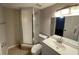Basement bathroom with corner shower at 5914 Sara Ashley Ct, Lithonia, GA 30058