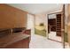Interior shot of wet bar with mural and wine storage at 7300 Chattahoochee Bluff Dr, Atlanta, GA 30350