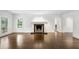 Living room with fireplace and views of the backyard at 420 Argonne Nw Dr, Atlanta, GA 30305