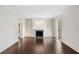 Bright living room with a fireplace flanked by built-in bookshelves at 420 Argonne Nw Dr, Atlanta, GA 30305
