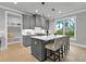Beautiful kitchen with grey cabinets, white countertops, and stainless steel appliances at 3745 Pilgrim Mill Rd, Cumming, GA 30041