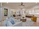 Open-concept living area with ample natural light, hardwood floors, and stylish, comfortable furniture at 3780 Tamiami Trl, Cumming, GA 30041