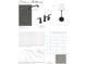 Bathroom design with matte black hardware, countertops, and white wall tiles at 160 Chiswick Cir, Alpharetta, GA 30009