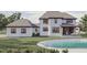 Back view of two-story home showcasing a pool and patio area at 1276 A Rutledge Rd, Acworth, GA 30101