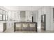 Spacious kitchen with white cabinets, a large island, and modern appliances at 1276 A Rutledge Rd, Acworth, GA 30101