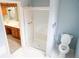 Bathroom with shower and toilet at 2068 Lakewood Cir, Grayson, GA 30017