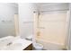 Clean bathroom with a bathtub, toilet, and vanity at 2068 Lakewood Cir, Grayson, GA 30017