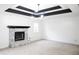 Living room featuring a fireplace and a unique ceiling design at 2068 Lakewood Cir, Grayson, GA 30017