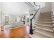 Bright living room with hardwood floors and fireplace at 61 Alden Nw Ave, Atlanta, GA 30309