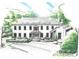 Charming home sketch showcasing an elegant exterior, landscaped front yard, and inviting entrance at 3488 Tuxedo Nw Rd, Atlanta, GA 30305
