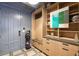 Mudroom features custom storage, bench, and tile flooring, perfect for organization at 3488 Tuxedo Nw Rd, Atlanta, GA 30305