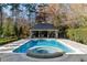 Resort-style pool with adjacent cabana at 3488 Tuxedo Nw Rd, Atlanta, GA 30305