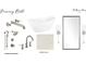 Primary bath features a freestanding tub, marble counters, and Brilliance stainless fixtures at 1200 Lupo Loop, Chattahoochee Hills, GA 30268