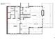 One-level floor plan including kitchen, living room, and primary bedroom at 1200 Lupo Loop, Chattahoochee Hills, GA 30268