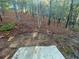 Wooded backyard with a concrete patio area at 7069 Ravenwood Ln, Lithonia, GA 30038
