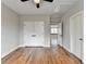 Spacious bedroom featuring hardwood floors and an open layout at 3609 Centerville Rosebud Rd, Snellville, GA 30039