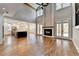 High ceilings, hardwood floors, a fireplace, and kitchen views at 3609 Centerville Rosebud Rd, Snellville, GA 30039