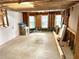 Unfinished basement area with exposed ceiling, wood framing and some drywall at 512 Cooper Lake Se Rd, Mableton, GA 30126