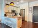 Modern kitchen with stainless steel appliances and light-colored cabinetry at 1100 Howell Mill Nw Rd # 304, Atlanta, GA 30318