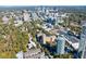 Expansive aerial shot offering a bird's-eye perspective of the neighborhood and nearby city at 2870 Pharr Court South Nw # 2602, Atlanta, GA 30305