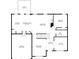 Detailed floor plan showcasing the kitchen, living room, bedroom, and garage layout of the home at 207 Eagles Flight, Villa Rica, GA 30180
