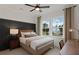 Cozy bedroom with a statement wall, large windows, and a comfortable bed and desk space at 2810 Herrington Dr, Cumming, GA 30041