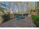 Private backyard includes a fire pit area with chairs and landscaped natural surroundings at 3423 Mulberry Lane Ct, Dacula, GA 30019