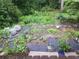 Established garden area with gravel paths, various plants, and vegetable garden at 2479 Landeau Cir, Tucker, GA 30084