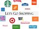 Collage of store logos, including Starbucks, T.J. Maxx, Lowes, Kohls, and more with the words Let's Go Shopping at 120 Mill Creek Dr, Canton, GA 30115