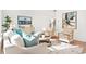 Bright living room with hardwood floors, comfy seating and a large TV at 2048 Chicago Nw Ave, Atlanta, GA 30314