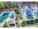 Aerial view of community pool and tennis courts at 1302 Woodcliff Dr, Atlanta, GA 30350