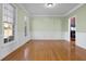 Bright dining room features hardwood floors and wainscoting at 3419 Concord Loop, Atlanta, GA 30349