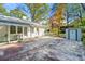 Backyard area features mature trees and privacy at 2627 Elsinore St, East Point, GA 30344