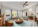 Inviting living room with stylish furniture, large windows, and vaulted ceilings at 2627 Elsinore St, East Point, GA 30344