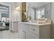 Modern bathroom with double vanity and marble countertops at 3909 Collarton Close Se, Smyrna, GA 30080