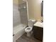 Bathroom with a bathtub, toilet, and vanity at 476 Brookfield Way, Jonesboro, GA 30238