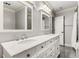 Bathroom with double vanity and marble countertop at 8316 Hewlett Rd, Sandy Springs, GA 30350
