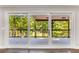 View of deck and backyard from sliding glass doors at 8316 Hewlett Rd, Sandy Springs, GA 30350