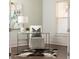 Home office with desk, chair and stylish rug at 443 Wimbledon Ne Rd, Atlanta, GA 30324