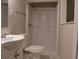 Clean bathroom featuring a shower/tub combo at 3685 Emily Way, Atlanta, GA 30349